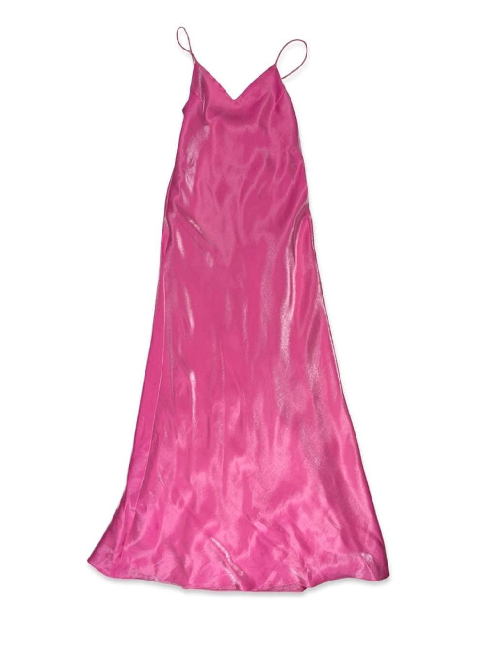 De Laru by Sheila Yen Vintage Y2K Pink Shiny Maxi Dress